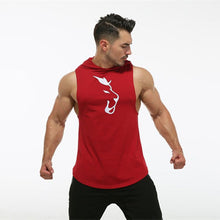 Load image into Gallery viewer, Men's Hooded Fitness Tank