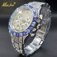 Load image into Gallery viewer, Luxury Gold Men's Watch Waterproof Stainless Steel Iced Bracelet