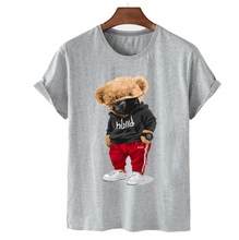 Load image into Gallery viewer, Bear Print Men's Cotton T Shirt