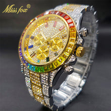 Load image into Gallery viewer, Luxury Gold Men's Watch Waterproof Stainless Steel Iced Bracelet