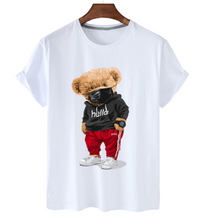 Load image into Gallery viewer, Bear Print Men's Cotton T Shirt