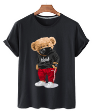 Load image into Gallery viewer, Bear Print Men's Cotton T Shirt