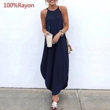 將圖片載入圖庫檢視器 Sexy Sleeveless Summer Long Dresses
