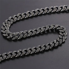 Load image into Gallery viewer, Black Iced Out Chain and Bracelet Set