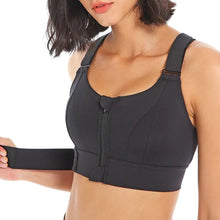 Load image into Gallery viewer, Women's Extra Support Zip Up Sports Bra