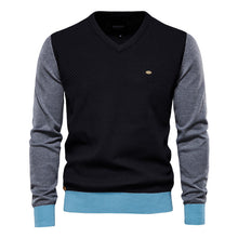 Load image into Gallery viewer, Spliced Cotton Men's Sweater