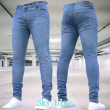 Load image into Gallery viewer, Men's Pants Retro Washing Zipper Stretch Jeans
