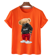 Load image into Gallery viewer, Bear Print Men's Cotton T Shirt