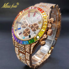 Load image into Gallery viewer, Luxury Gold Men's Watch Waterproof Stainless Steel Iced Bracelet