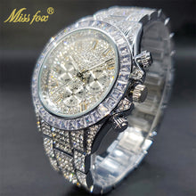 Load image into Gallery viewer, Luxury Gold Men's Watch Waterproof Stainless Steel Iced Bracelet