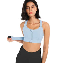 Load image into Gallery viewer, Women's Extra Support Zip Up Sports Bra