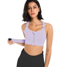Load image into Gallery viewer, Women's Extra Support Zip Up Sports Bra