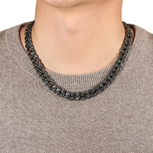 Load image into Gallery viewer, Black Iced Out Chain and Bracelet Set