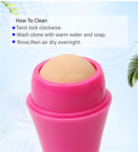 將圖片載入圖庫檢視器 Natural Volcanic Roller Oil Control Rolling Stone Matte Makeup Face Skin Care Tool