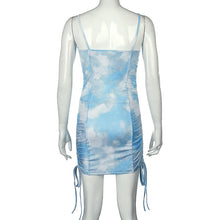 Load image into Gallery viewer, Tie Dye Ruched Summer Dress for Women