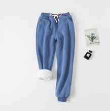 將圖片載入圖庫檢視器 Winter Women Long Trousers Warm Thick Lamb Cashmere Harem Pants