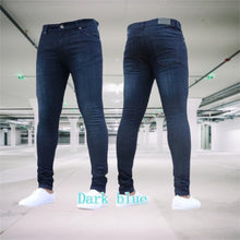 Load image into Gallery viewer, Men's Pants Retro Washing Zipper Stretch Jeans