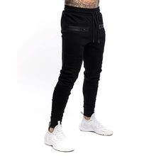 將圖片載入圖庫檢視器 New Mens Jogger Zip pocket Sweatpants Man Gyms Workout Fitness Cotton Trousers Male Casual Fashion Skinny Track Pants Winter