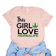 Load image into Gallery viewer, Herbalife Wellness Women T-Shirt Funny Herbalife Girl Casual T-Shirt Tops Workout Tees Summer Short Sleeve T-Shirts