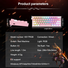 將圖片載入圖庫檢視器 Mechanical Gaming K617 Wired Keyboard