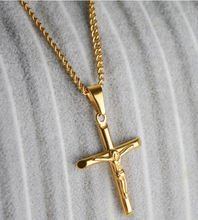Load image into Gallery viewer, Gold Plated Cross Necklace