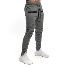 將圖片載入圖庫檢視器 New Mens Jogger Zip pocket Sweatpants Man Gyms Workout Fitness Cotton Trousers Male Casual Fashion Skinny Track Pants Winter