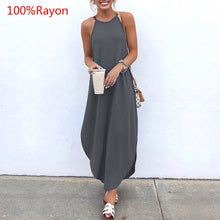 將圖片載入圖庫檢視器 Sexy Sleeveless Summer Long Dresses